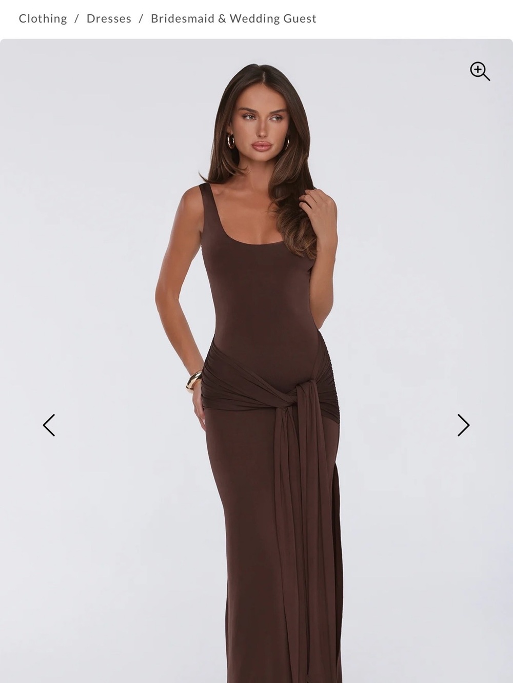 Hello Molly MAXIMUM STYLE MAXI DRESS BROWN - Picture 2 of 13